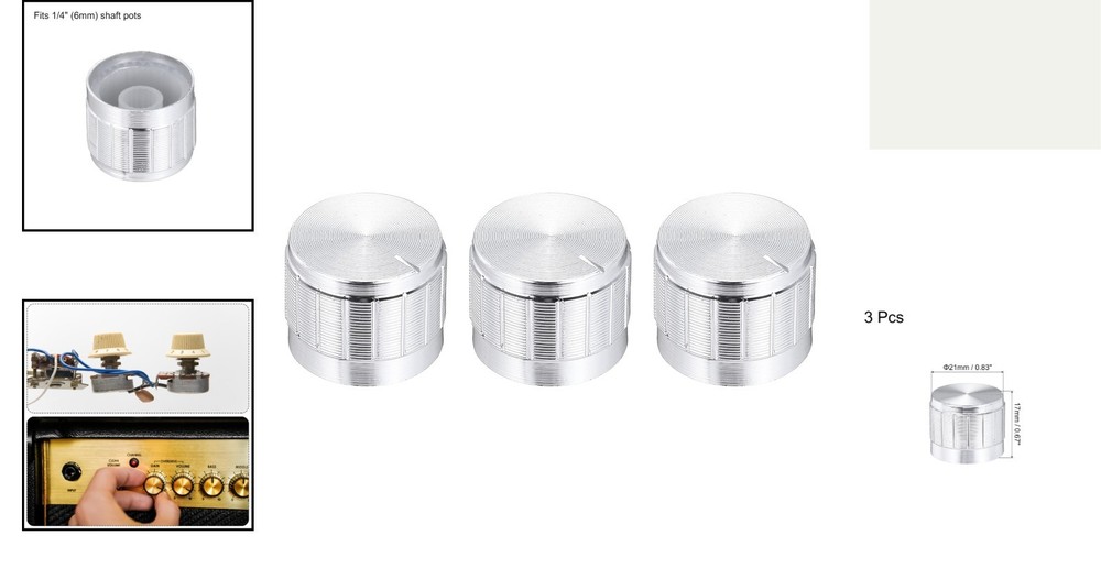 3pcs Versatile Aluminum Control Knobs for Potentiometers - Audio Excellence