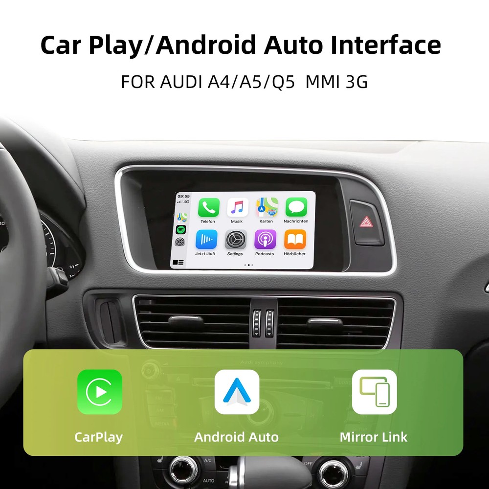OEM Screen Wireless Carplay Upgrade Decoder Box KIT for Audi A4 A5 Q5 2008-2018
