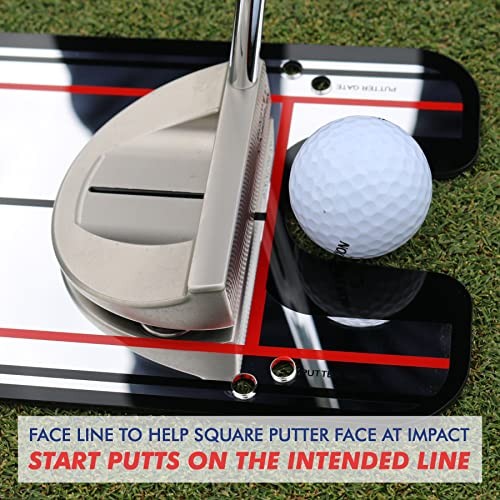 EyeLine Golf Putting Alignment Mirror Portable Practice Putting Trainer Aid A...