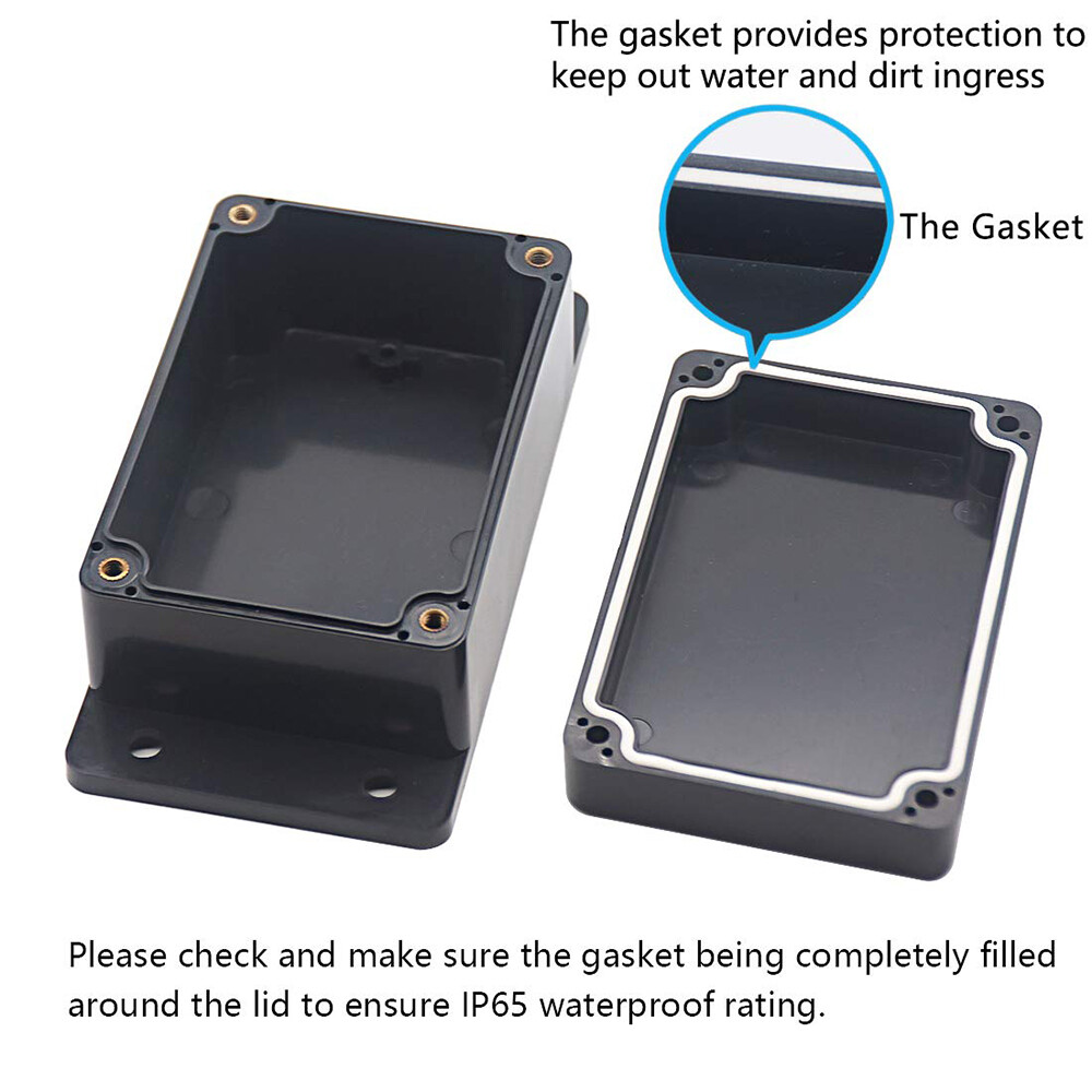 IP67 Waterproof Electrical Junction Box Plastic Dustproof Enclosure w/ Fixed Ear