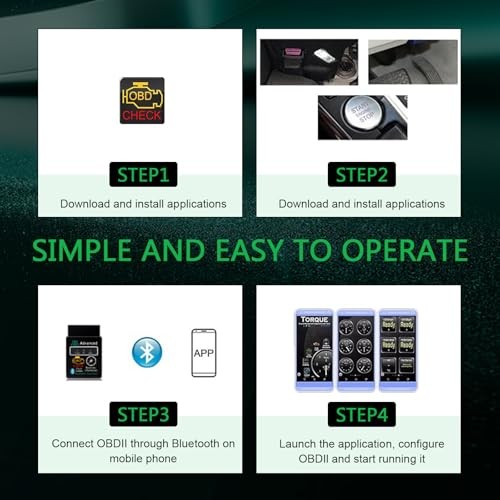 Car OBD2 Bluetooth Diagnostic Tool, Wireless Reset and Clear Fault Codes