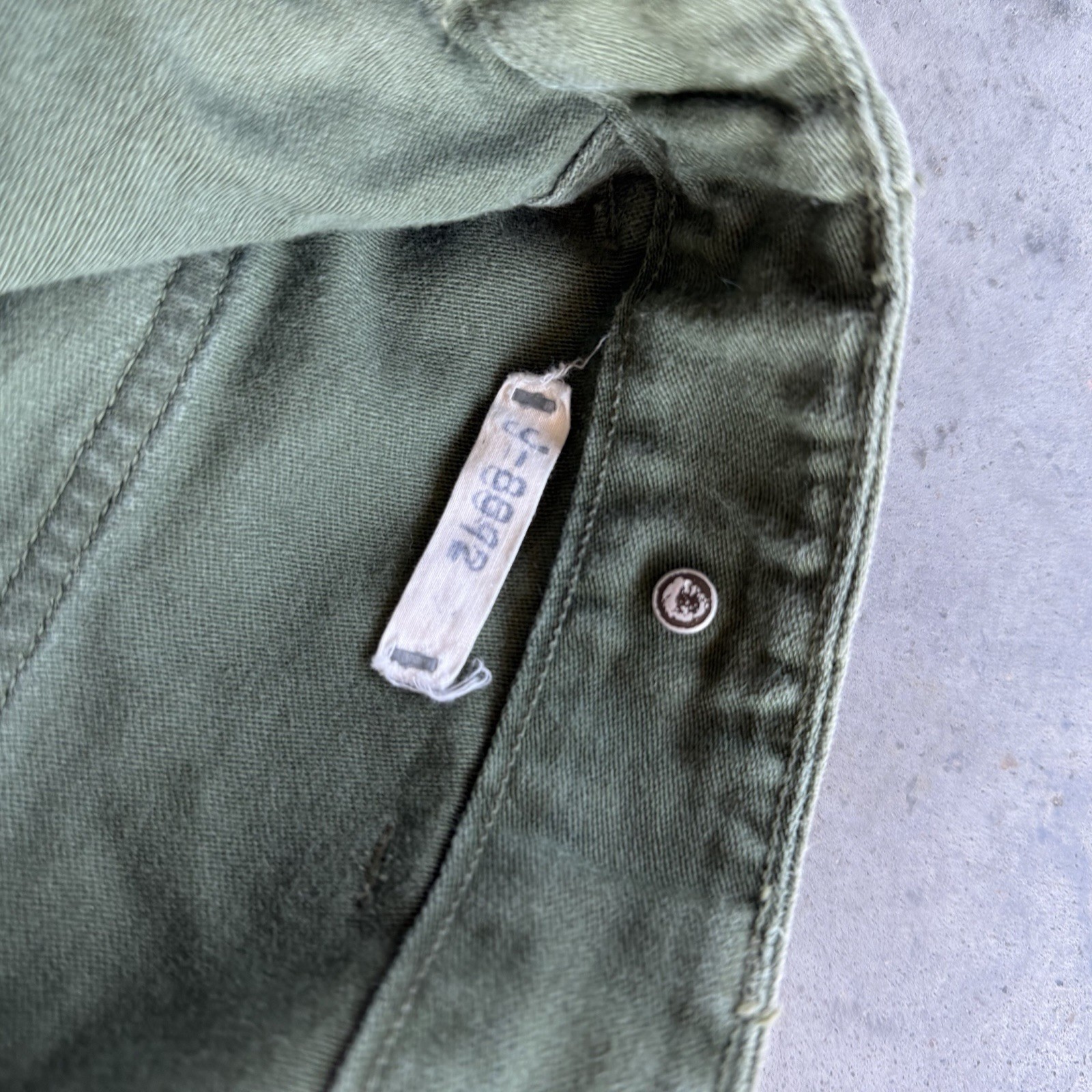 VTG 50s Korean War OG-107 13 Star Button Fly Pants 29 X 27