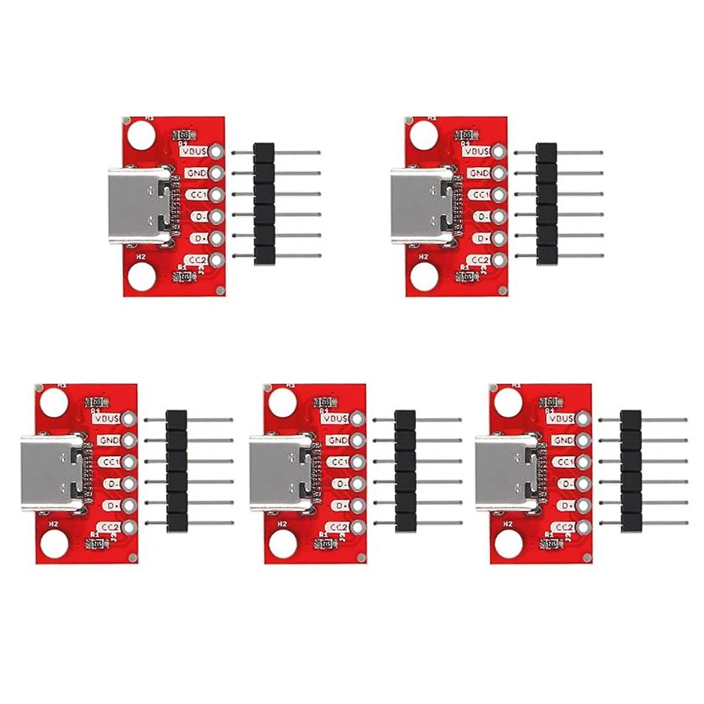 DIANN 5pcs USB Type-C Breakout Board Serial Basic Female