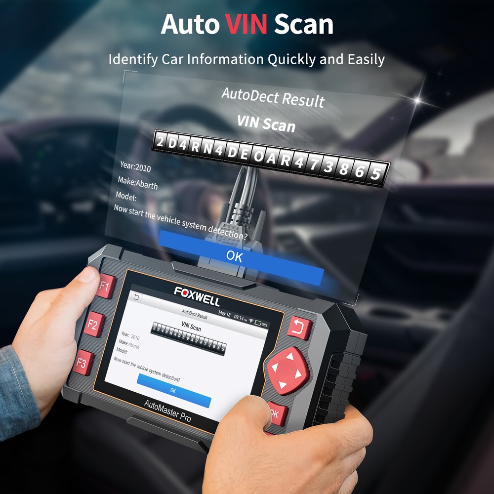 FOXWELL NT604 Elite 2026 NEW OBD2 Scanner Code Reader 4 System Diagnostic Tool