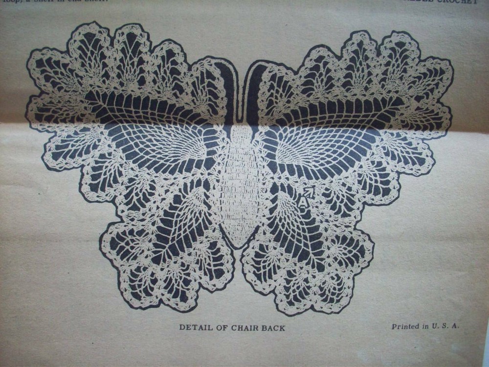 Pineapple Butterfly Chair set Crochet Pattern 7170