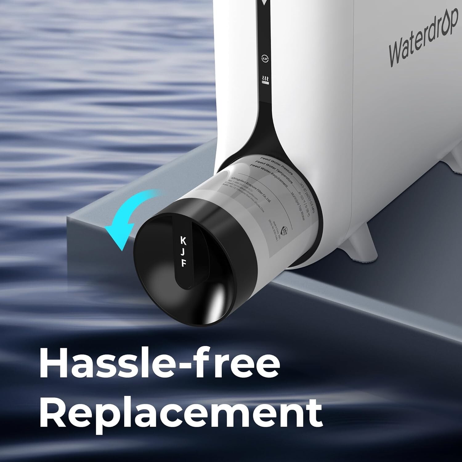 Waterdrop WD-KJF Filter,Replacement for WD-KJ600 Reverse Osmosis Water Dispenser