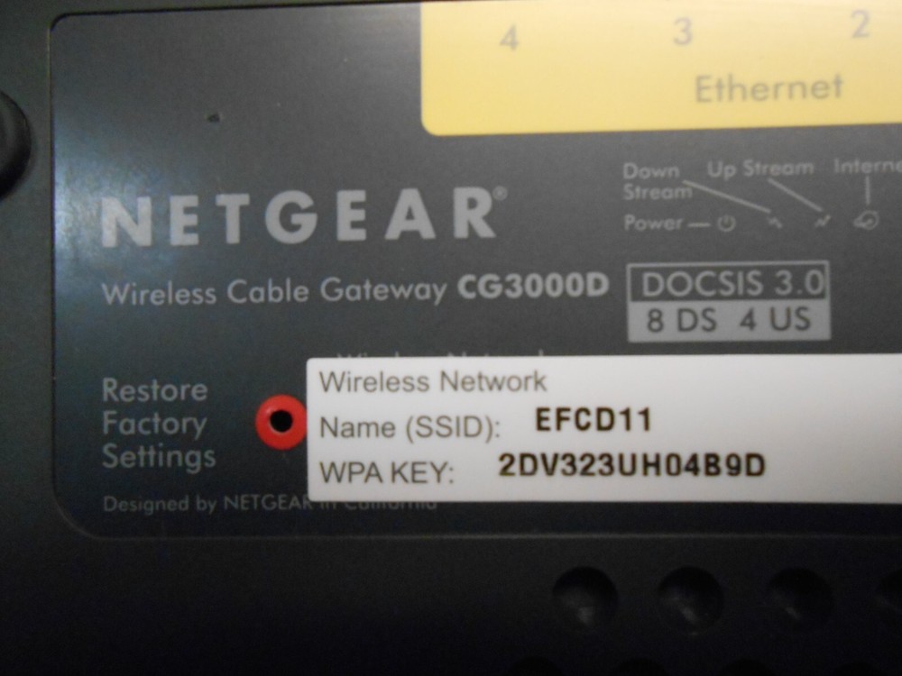 Netgear CG3000D Wireless Cable Gateway - NO ADAPTER