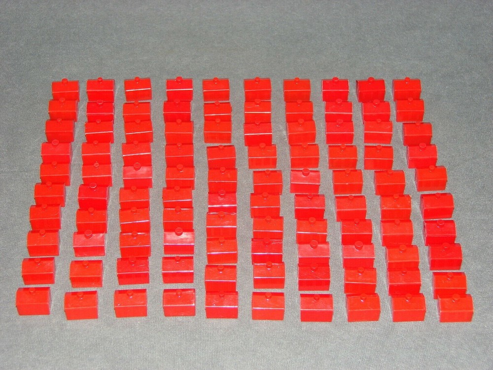 200 Monopoly Red Plastic Hotels