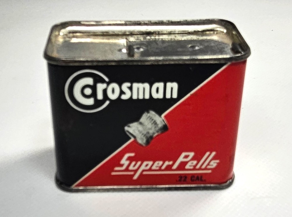 Vintage Crosman Super Pells Tin, Empty Nice Shape