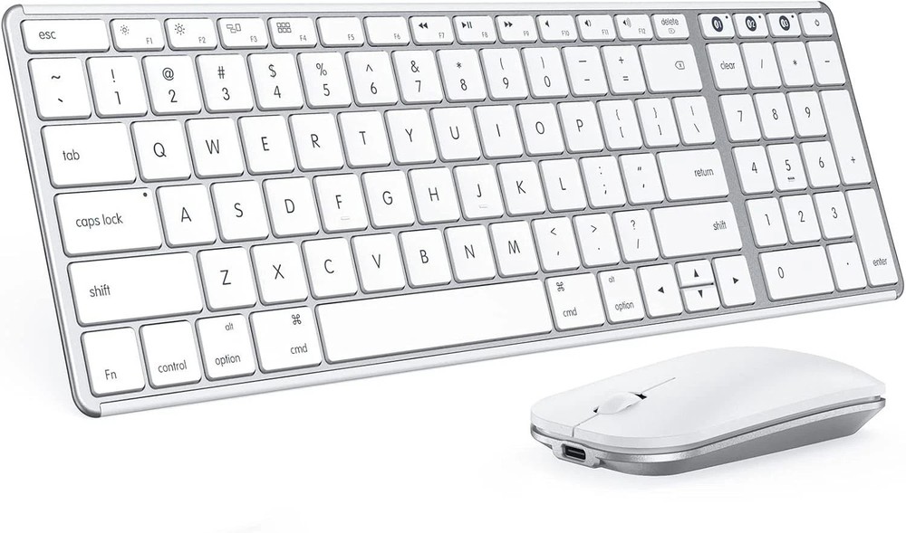 Bluetooth Keyboard and Mouse Combo for Mac, -2 Rechargeable Slim Wireless Key...