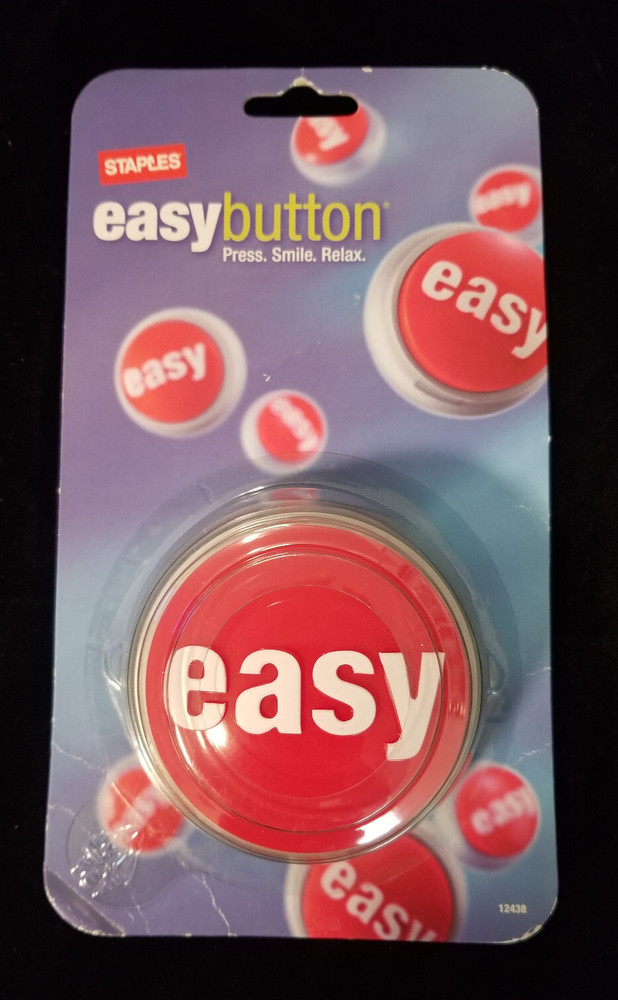 2011 - Staples - Easy Button - Press, Smile, Relax - #12438 - Fun Gift! - New