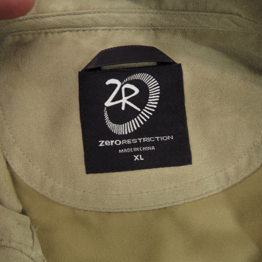Zero Restriction Jacket Mens XL Micro Suede Quarter Zip Windshirt Golf Pullover