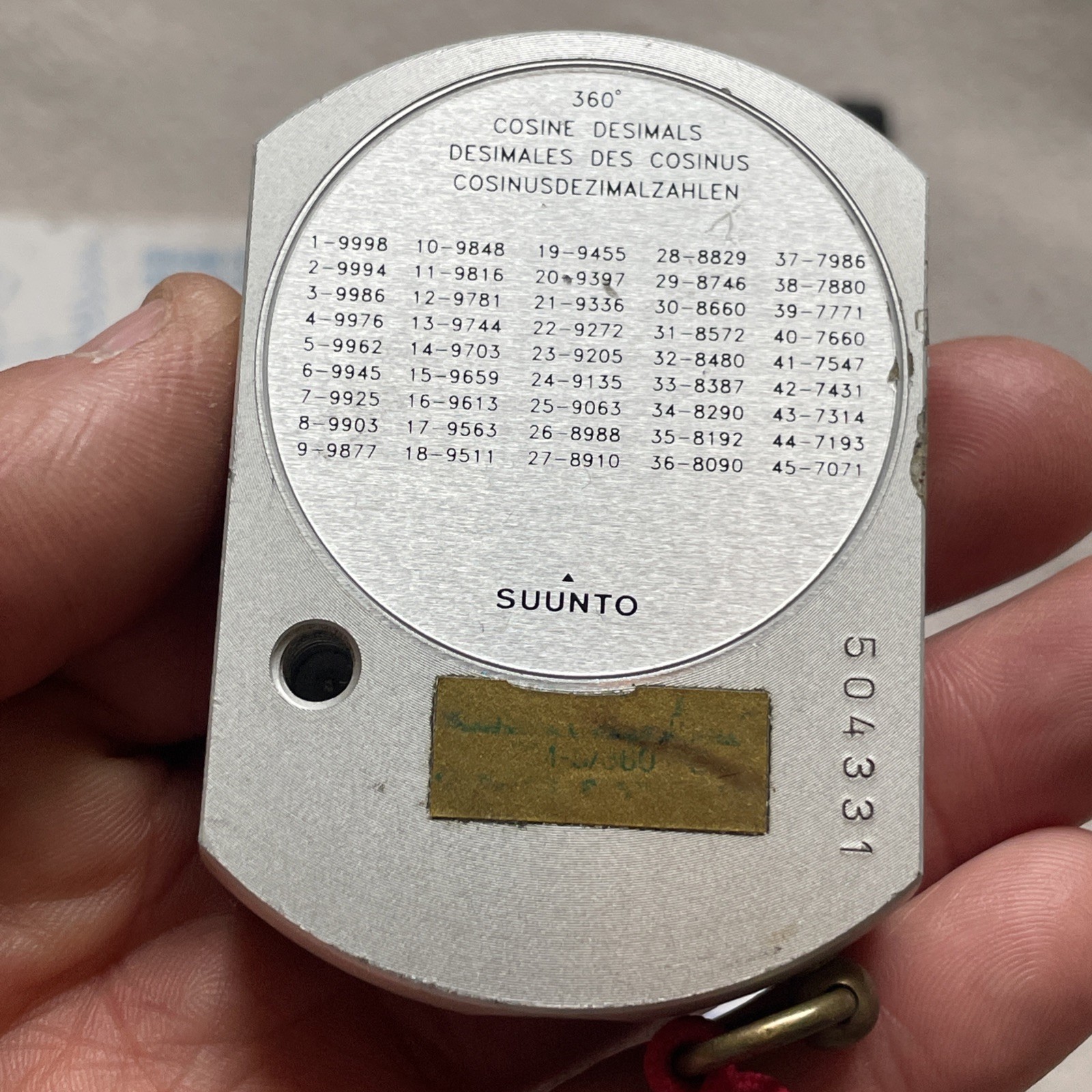 Suunto PM-5/360 PC Clinometer w/ Case Manual Instructions