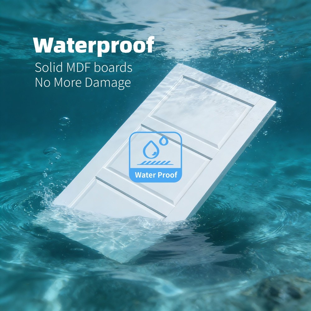 32''x80''3-Panel Solid Core Prehung Interior Door -Pantry/French No Hardware Kit