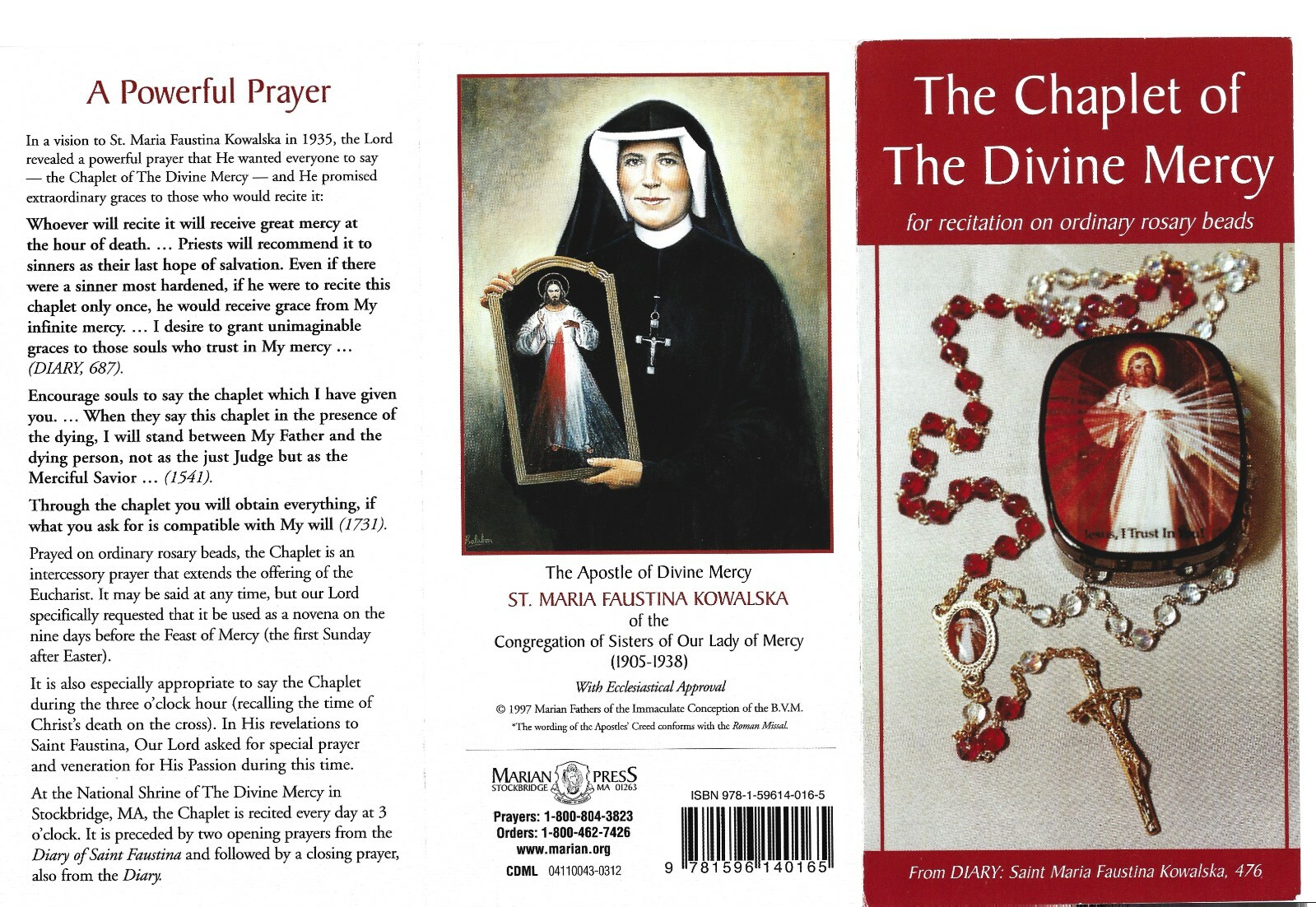 Chaplet Divine Mercy, Novena Divine Mercy Jesus, & How to Pray Rosary Pamphlets