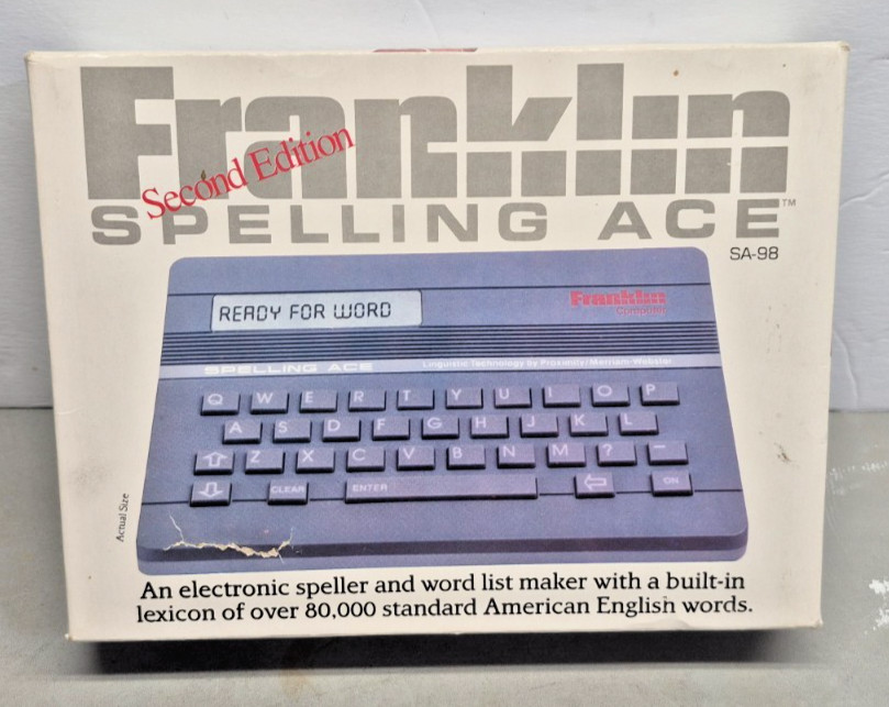 Franklin Spelling Ace Second Edition SA-98 Electronic Speller MINT With Box