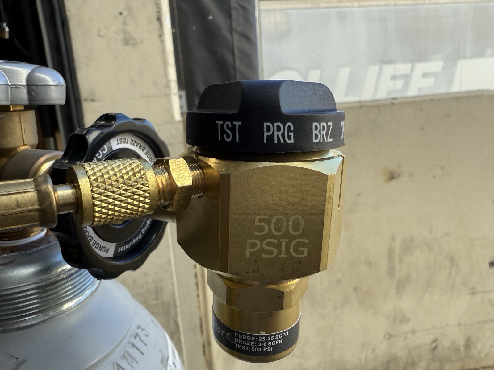 Nitrogen Purging Regulator 500PSI HVAC Gas Leak Testing Braze Welding