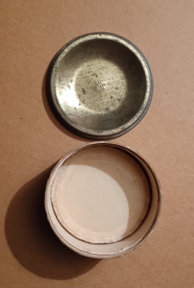 Vintage Round Dusting Powder Box w/ Puff