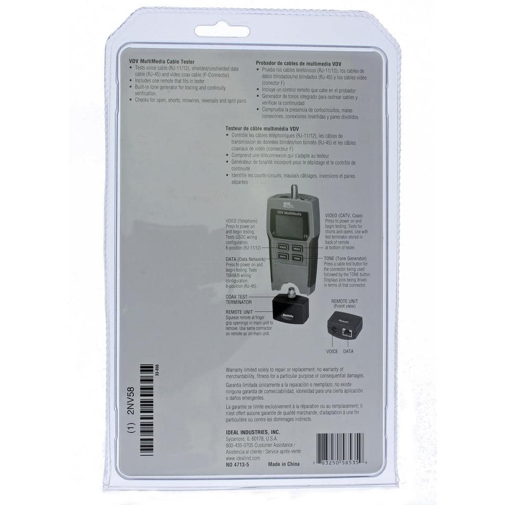 IDEAL VDV Multimedia Cable Tester