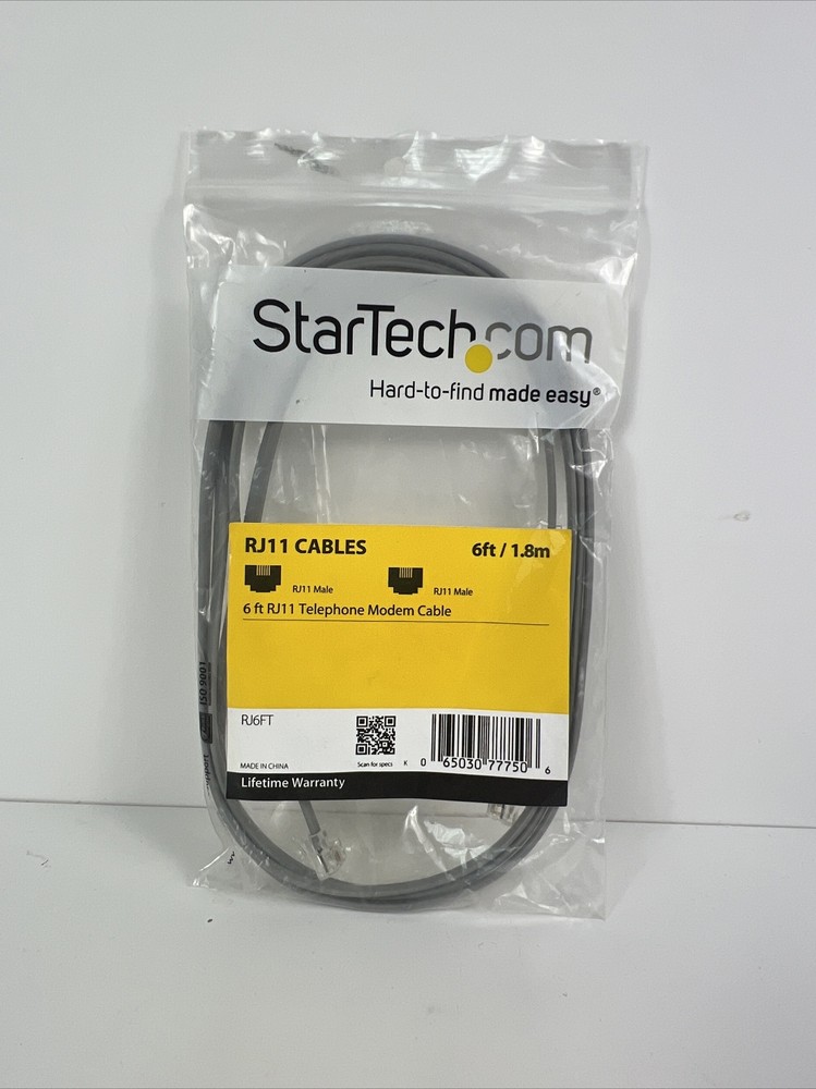 BRAND NEW - 6ft/1.8m RJ11 Cables From StarTech
