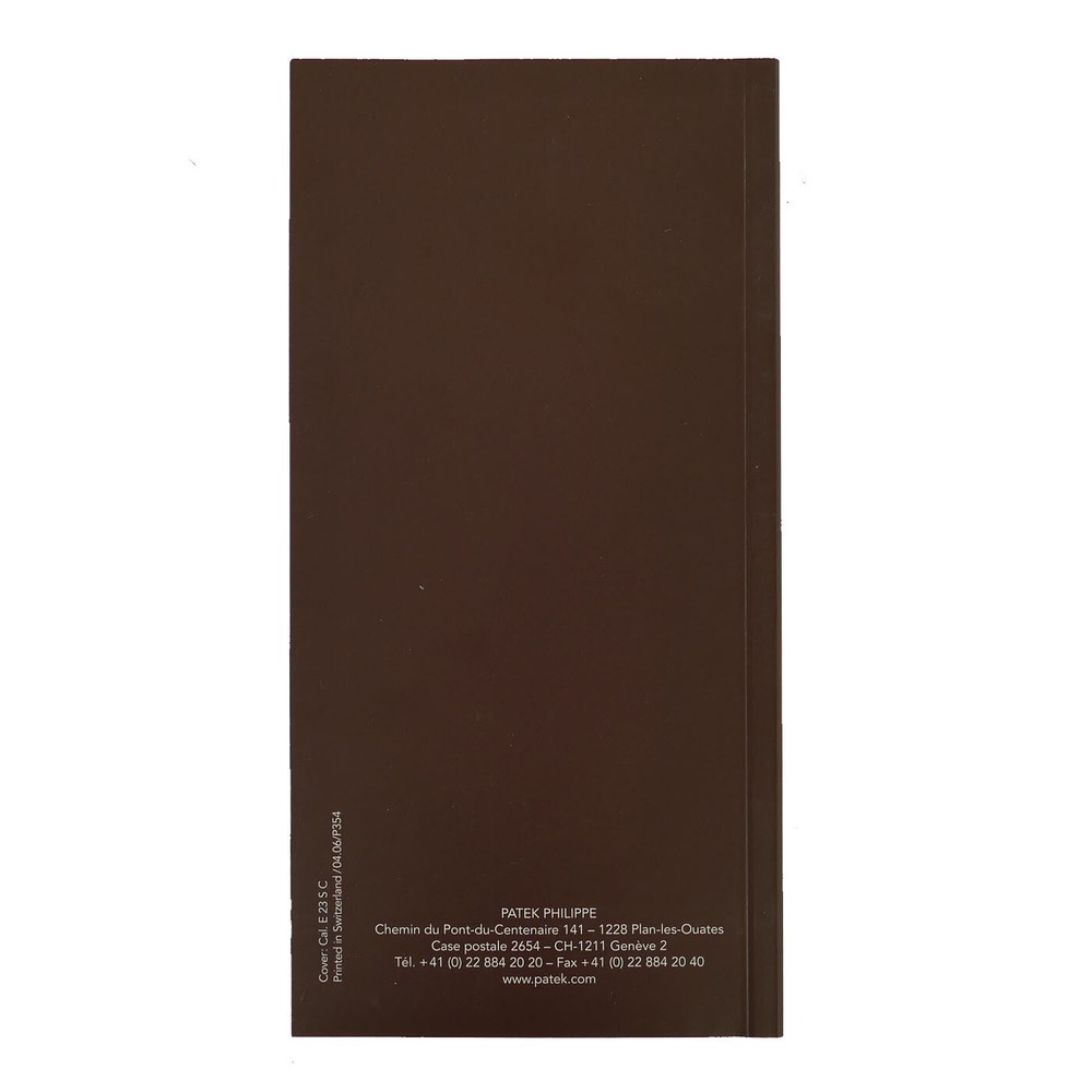 PATEK PHILIPPE INSTRUCTIONS FOR USE QUARTZ MOVEMENT CAL. E15, E19C, E23SC BOOK