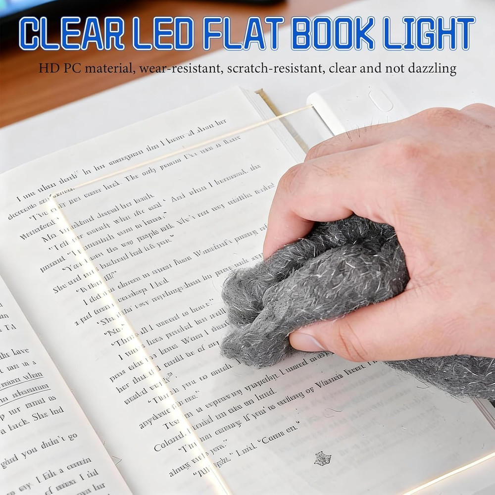 Rechargeable LED Book Light with 3 Colors, Timer, and Dimmable Panel