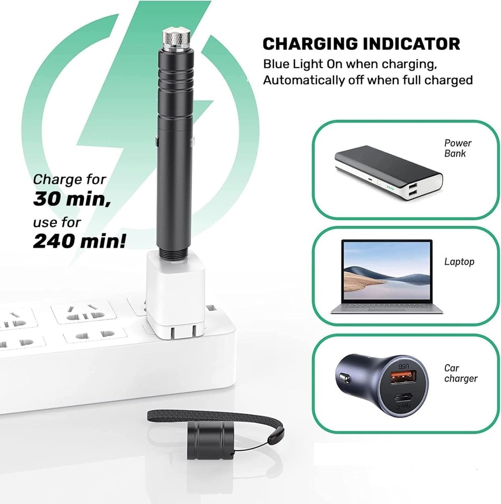 Long Range High Power Tactical Green Beam Flashlight Laser Pointer rechargeable