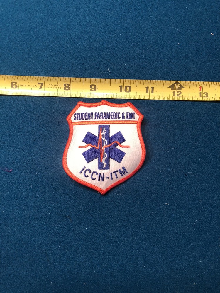 Student paramedic ICCN-ITM shoulder patch-new