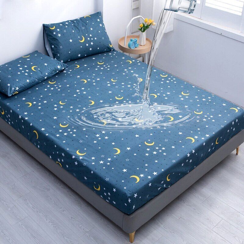 Waterproof Bed Sheet With Elastic Bands Adjustable Fitted Sheets /Pillowcases