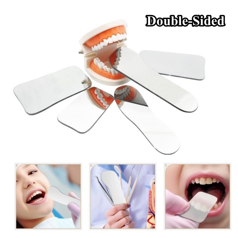 5pcs Dental Orthodontic Photo Mirrors Glass Intra Oral Mouth Mirror Reflector