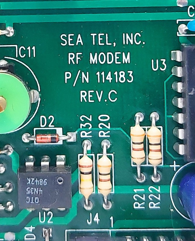 SeaTel RF Modem 117163-2 PCB 3 CH. RF MODEM 117168