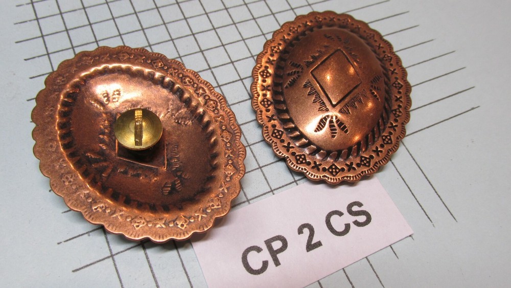 TRINITY CONCHO medium CP2 CS solid COPPER VINTAGE High Quality USA Leather Craft