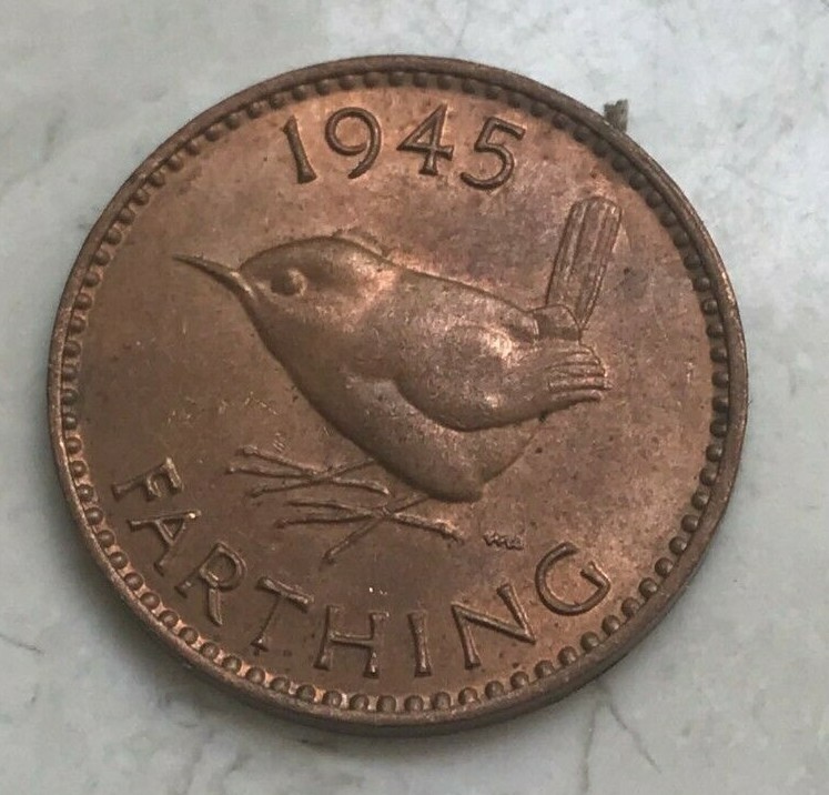 1945 Great Britain 1 One Farthing