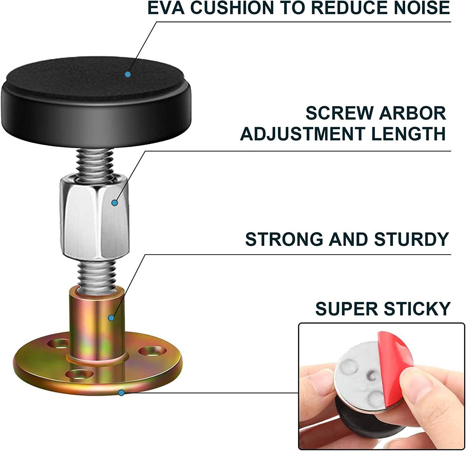 Adjustable Threaded Bed Frame Anti-Shake Stabilizer Tool Headboard Stoppers 1-6X