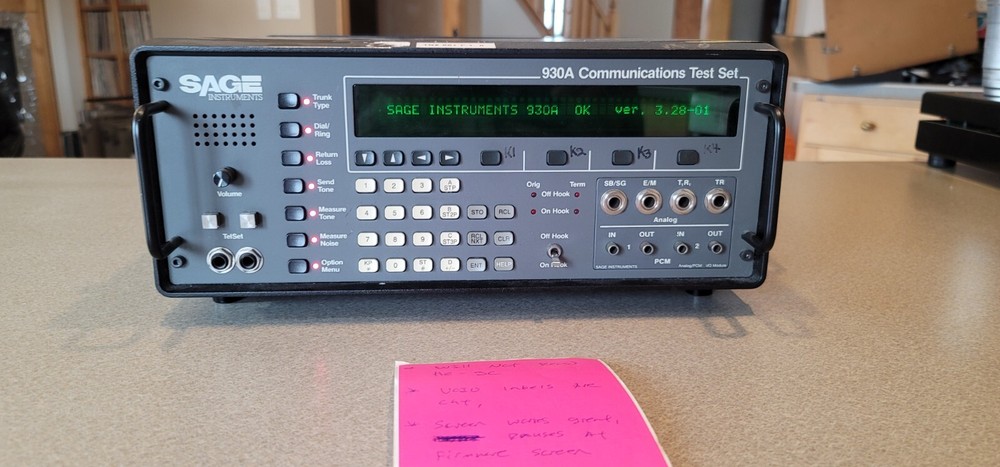 Sage Instruments 930A Communications Test Set *untested*
