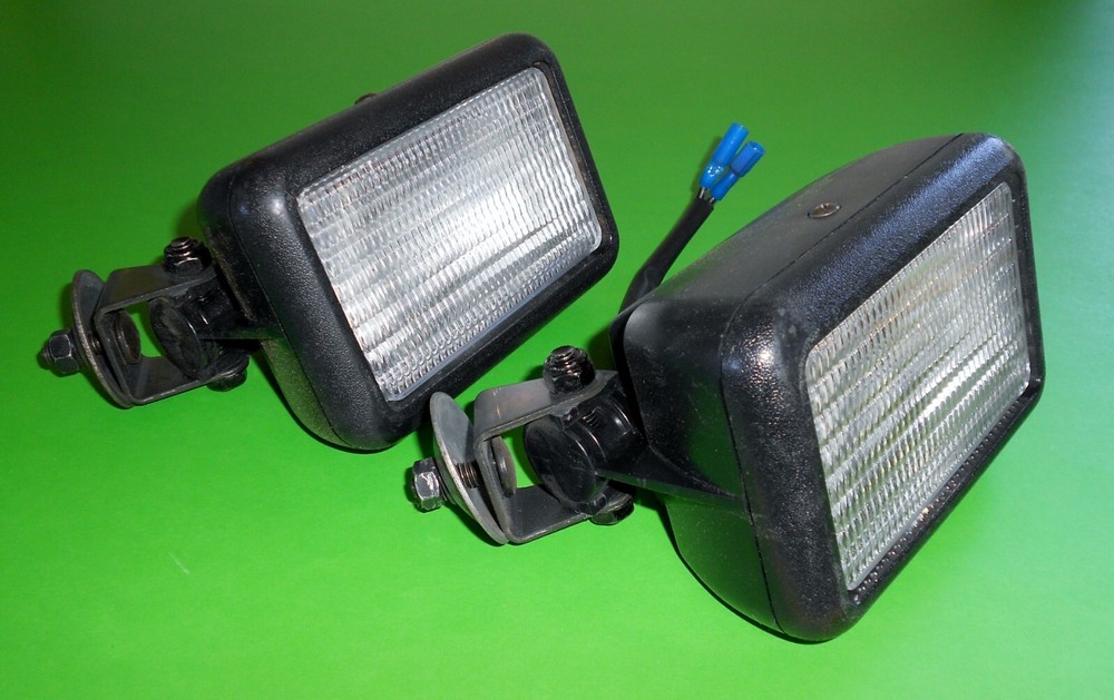 Vintage J.W. SPEAKER Rectangular LIGHTS 12 volt Rare End Mounts