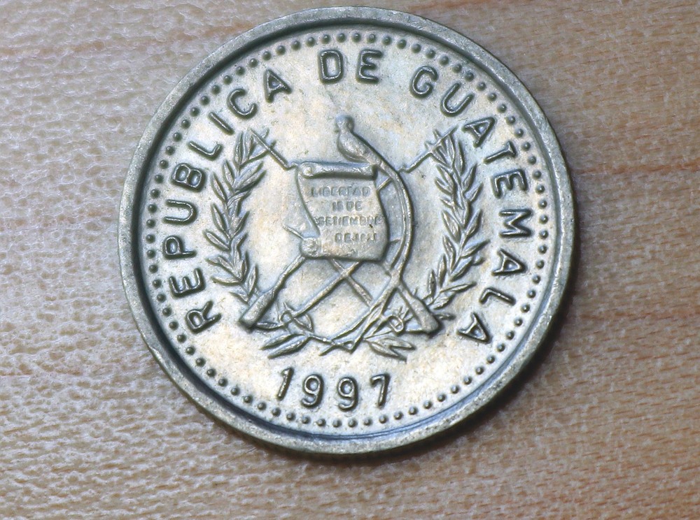 1997 Guatemala 5 Centavos Kapok Tree