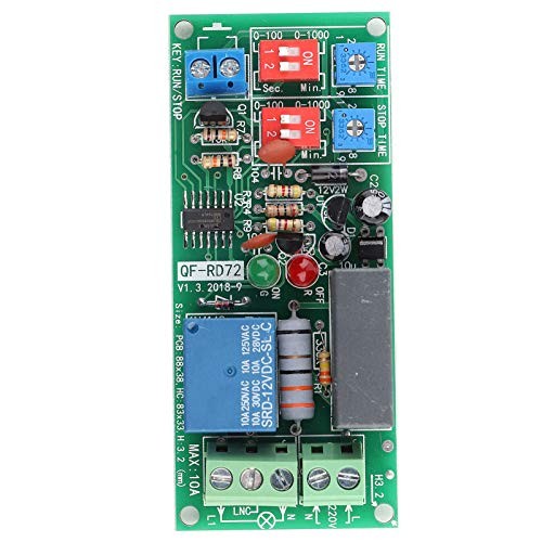 Timer Relay Module, AC100V-250V, Infinite Cycle Timer Delay On/Off Switch,