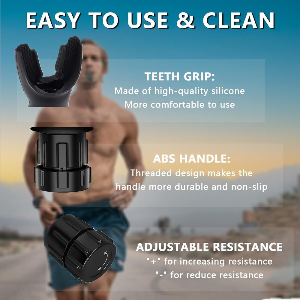 Exerciser Endurance Trainer Device Muscle Trainer with Variable Settings Blk S-3