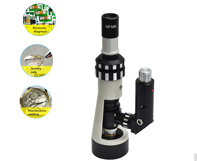 100X-400X Portable Zoom Metallographic Microscope Hand-held Microscope