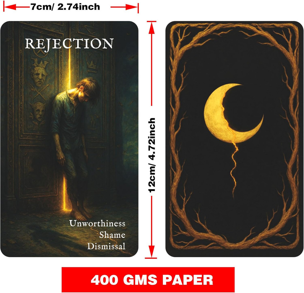 Shadow Work Oracle Deck, 54 Healing Oracle Cards for Beginners, Self-Discovery C