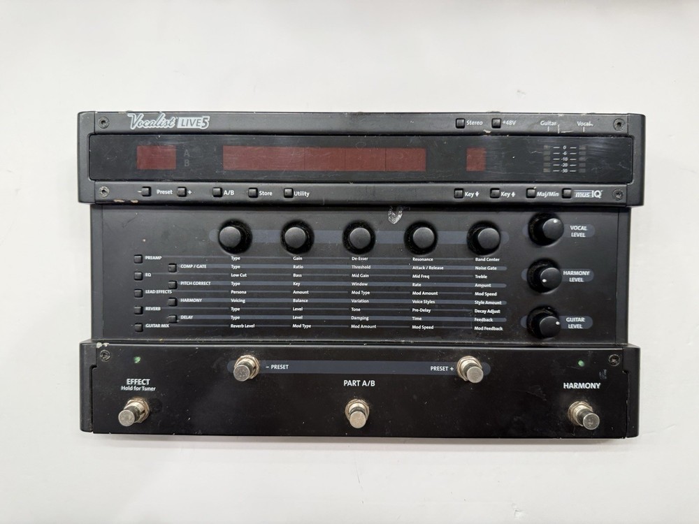 Digitech Vocalist Live 5 Harmony Multi Vocal Effect Processor Pedal + PSU