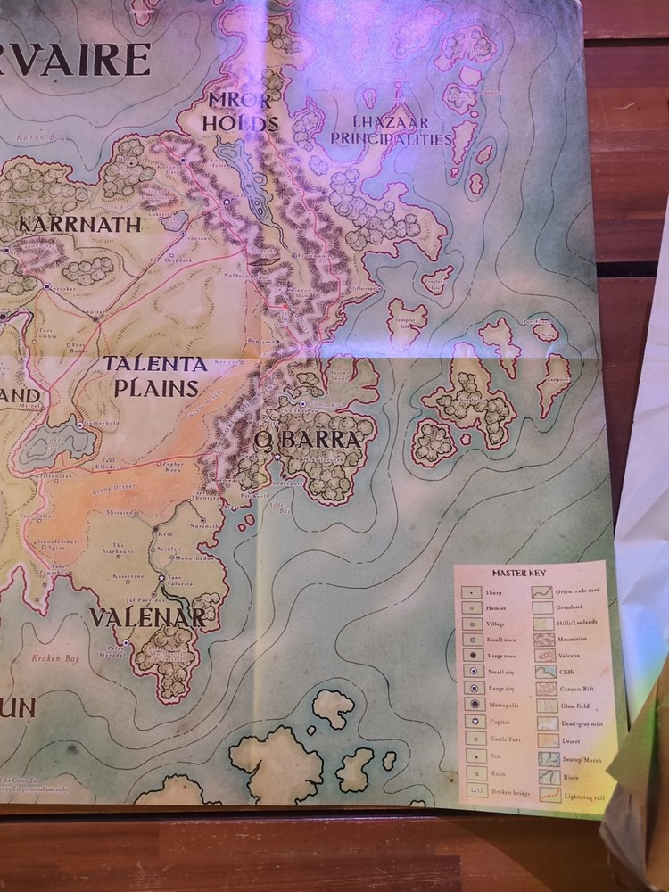 *Map Only* Dungeons And Dragons 4th Edition Eberron Khorvaire Map