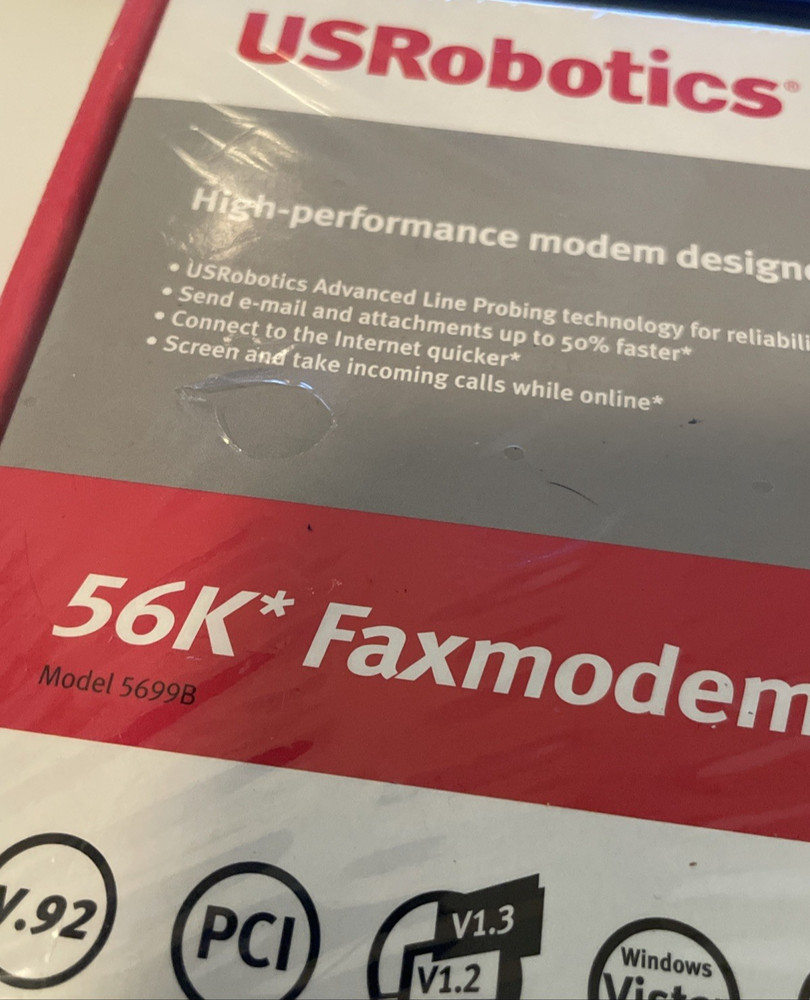 56k Faxmodem PCI for Windows USR USR5699B US Robotics