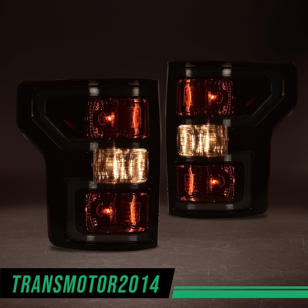 Fit For 2018-2020 Ford F-150 Pickup Rear Tail Lights Brake Lamps Assembly Smoked