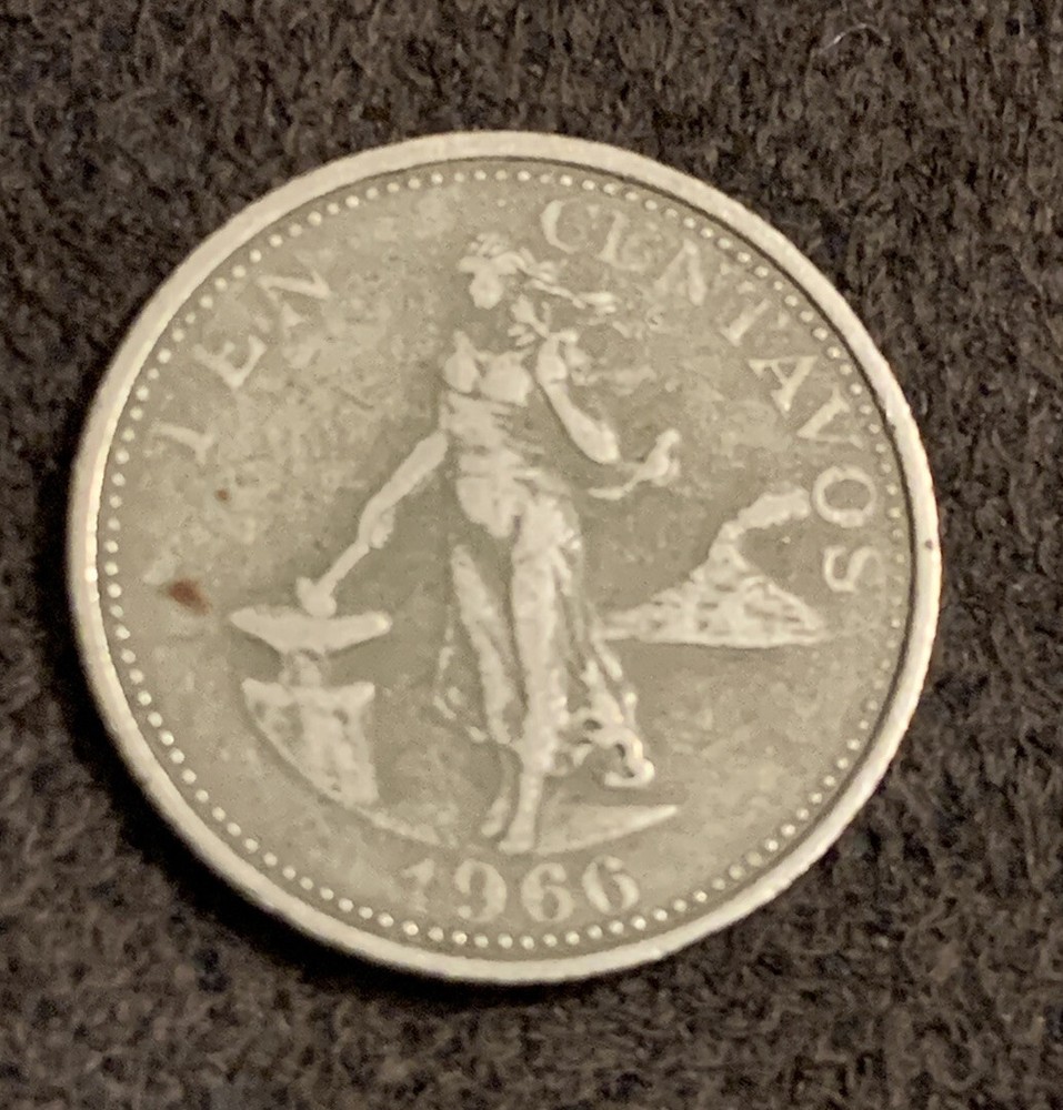 1966 Philippines 10 Centavos  Free Shipping 🇺🇸🇨🇦