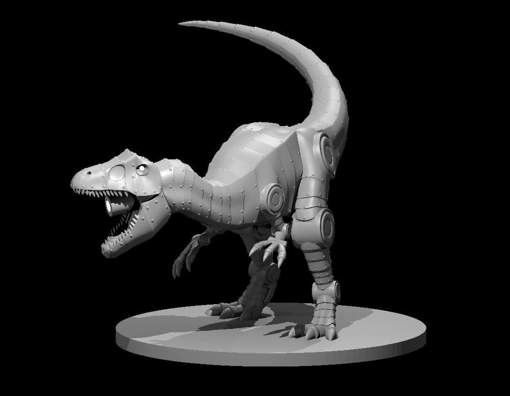 Clockwork Allosaurus Dinosaur Monster Manual 28mm Scale DND D&D Tabletop Mini