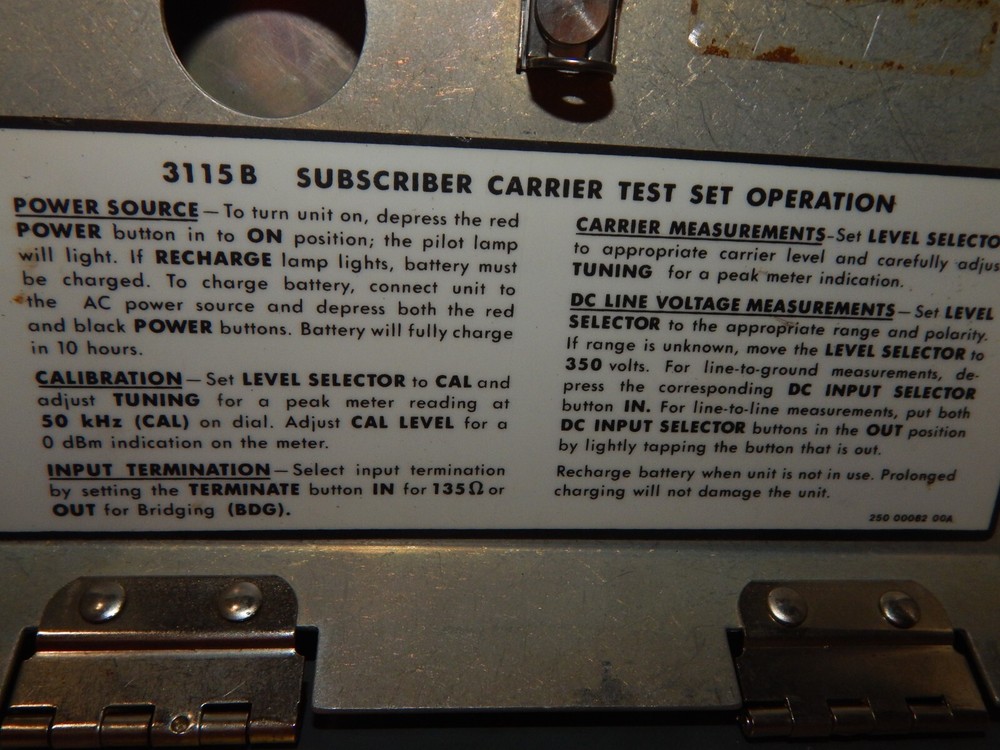 Rycom Instruments 3115B Subscriber Carrier Test kit
