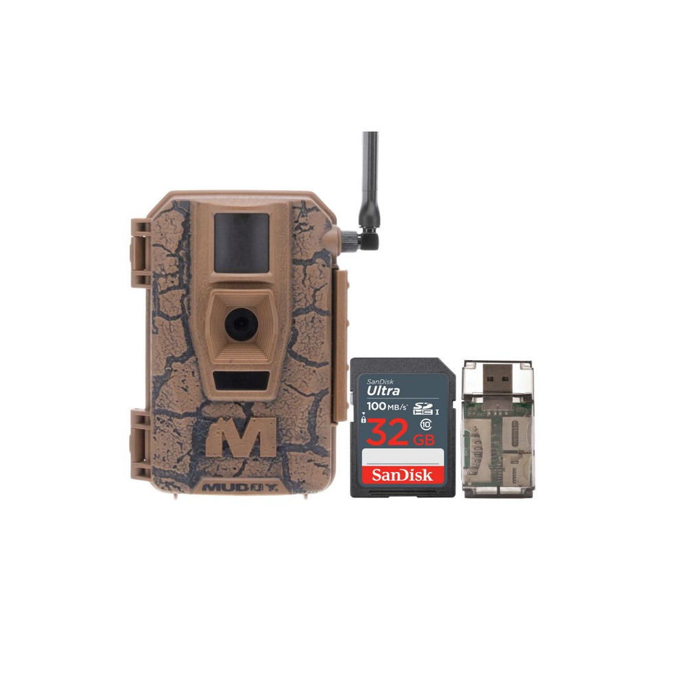 Muddy Mitigator Cellular 24MP Imaging Trail Camera 32GB Memory Card Bundle