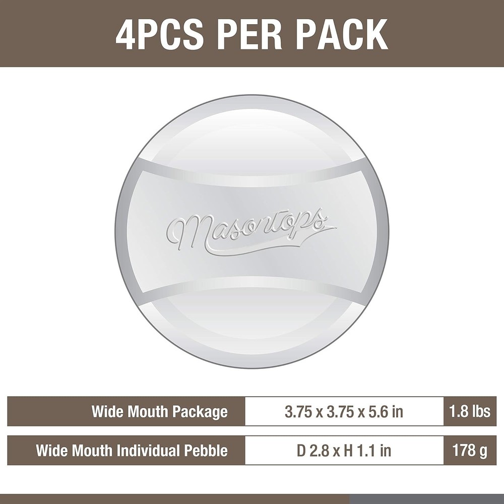 Masontops Pickle Pebble Mason Jar Fermentation Weights